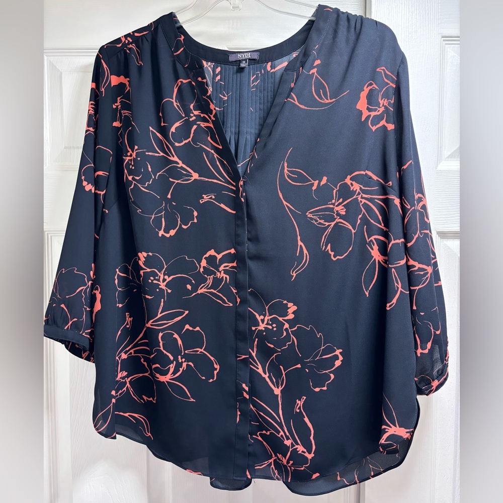 NYDJ Plus Size Pintuck Blouse